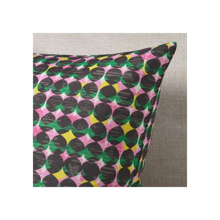 Kırlent kılıfı, pembe-yeşil, 50x50 cm