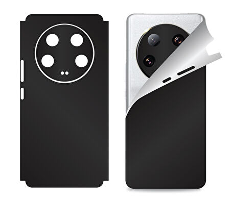 Xiaomi Mi 13 Ultra için uyumlu 360 full arka ve yan kaplama koruma sticker MAT SİYAH