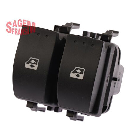 CAM AÇMA DÜĞMESİ CLIO 2 BBO 0220 ÖN SOL SİYAH ÇİFTLİ 8200060045