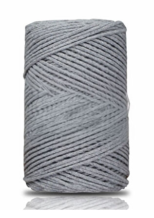 Pamuk Makrome 2 mm Gri