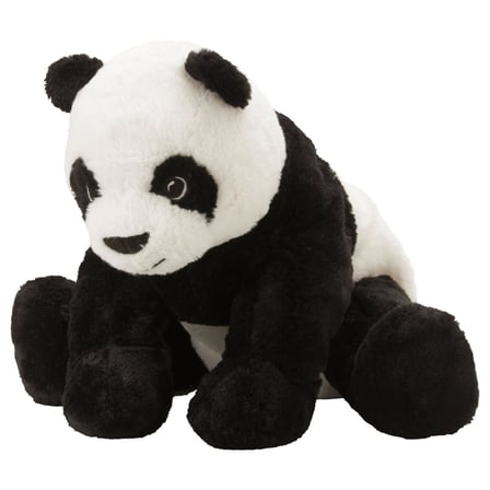 Yumuşak Oyuncak, Beyaz-Siyah, 30 cm, Panda