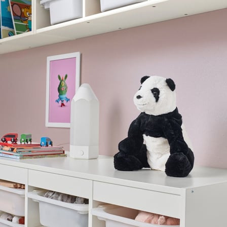 Yumuşak Oyuncak, Beyaz-Siyah, 30 cm, Panda