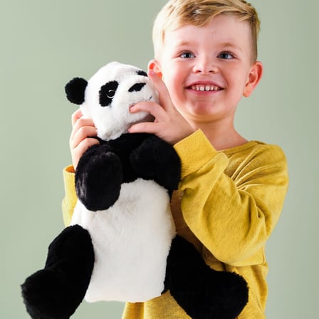 Yumuşak Oyuncak, Beyaz-Siyah, 30 cm, Panda