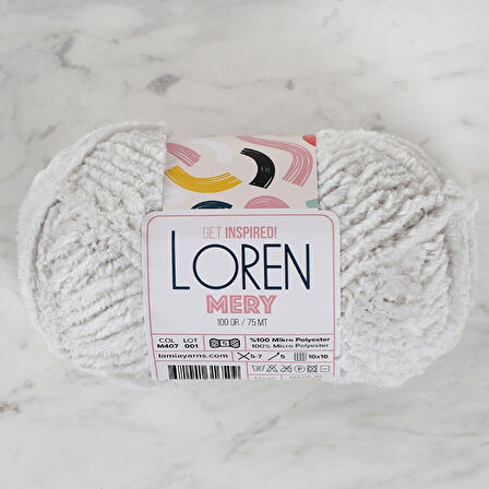 Loren Mery Gri El Örgü İpi - M407 - 34314