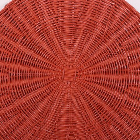 Kırmızı Amerikan Servis, Hasır Supla, Yılbaşı Amerikan Servis, Rattan Sofra Sunum 35cm (1 ADET)