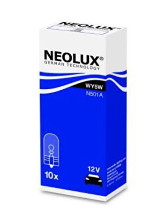 AMPUL 12V 5W T10 SARI BUYUK DIPSIZ (10 ADET)