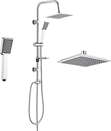 Tema Tepe Duş Seti Rain Pratik Quadro - Yağmurlama Duş 53260 SHOWER SET
