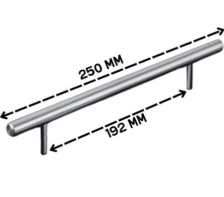 10 ADET Keijo INOX 192mm Paslanmaz Kulp (mobilya, dolap kulbu, kulp modeli)