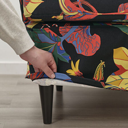 Tekli koltuk kılıfı, stigsbo çok renkli-siyah