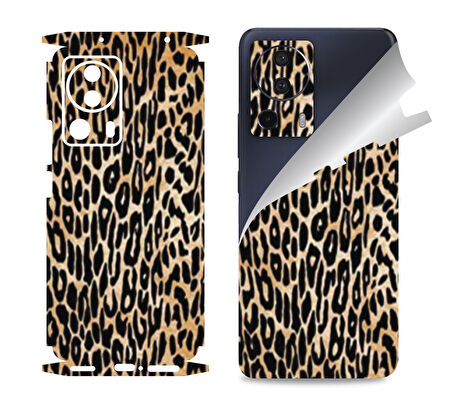 Xiaomi Mi 13 Lite için uyumlu 360 full arka ve yan kaplama koruma sticker LEOPAR DESEN