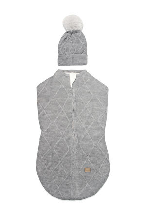 Bistyle Baby İn Swadding Triko Kundak 75108 Gri