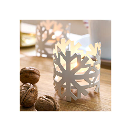 Tealight mumluk, beyaz, 8 cm