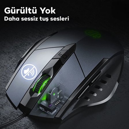 Gaming Oyuncu Mouse Rgb 6 Tuşlu sessiz ultra hassas oyuncu faresi kablolu