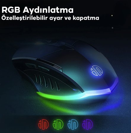 Gaming Oyuncu Mouse Rgb 6 Tuşlu sessiz ultra hassas oyuncu faresi kablolu