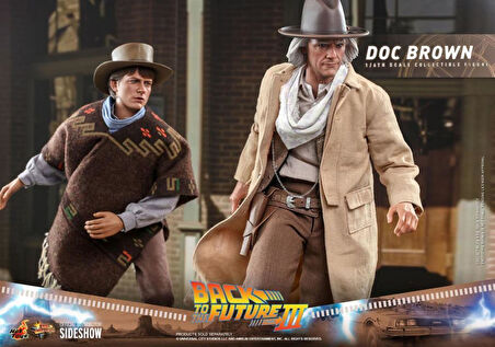 Hot Toys Marty McFly & Doc Brown Back To The Future III Sixth Scale Figure Set - 909370 & 909369 - BTTF MMS616 / MMS617