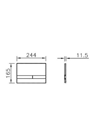 Vitra Select 740-1101 Kumanda Paneli, Siyah-Krom Buton