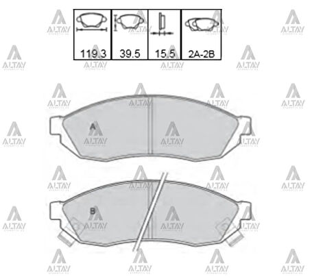 FREN BALATA ALTO 1986-1997 / MARUTI / DAMAS ÖN 55200 70860