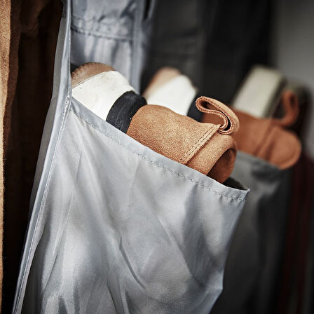 Ayakkabı düzenleyici, koyu gri, 16 cepli