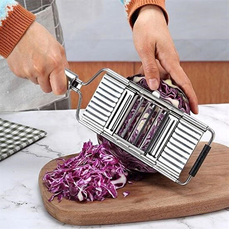 BUFFER® Ayarlanabilir 3 Farklı Başlıklı Tutmalı Sebze Dilimleyici Peynir Rendeleyici Aparat