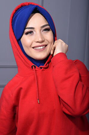 Spor Şapka Scarf Saks Mavisi - Saks