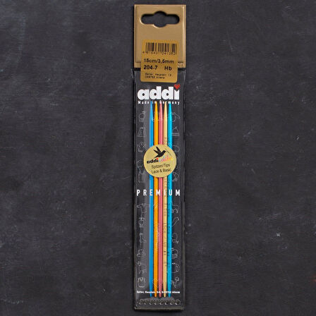 Addi Colibri 3,5mm 15cm Renkli Çorap Şişi - 204-7