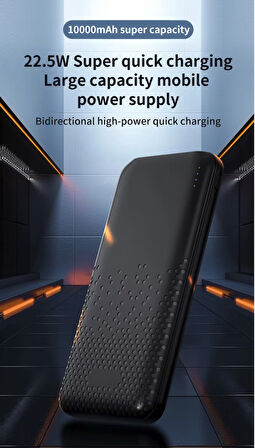 Ultra Hızlı Şarj 3 çıkışlı Akım Sıcaklık Korumalı Powerbank şarj cihazı telefon tablet uyumlu 22.5w 10.000 Mah