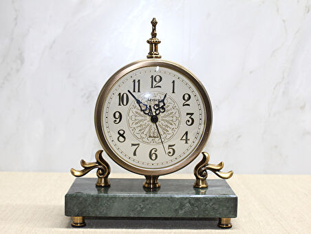 Mermer Tabanlı Masaüstü Saat 