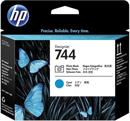 Hp 744-F9J86A Foto Siyah-Mavi Orjinal Baskı Kafası