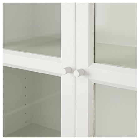 Cam kapaklı kitaplık, beyaz, 200x30x237 cm