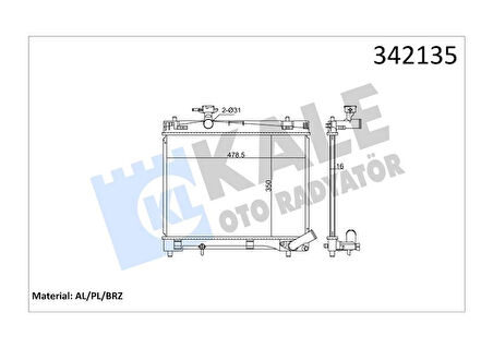 RADYATÖR TOYOTA VERSO S-YARİS AL-PL-BRZ 164000Y060 1640047090 1640047100