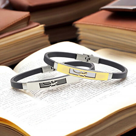  FM Kertenkele Desenli Çelik Bileklik 3183SCB009 