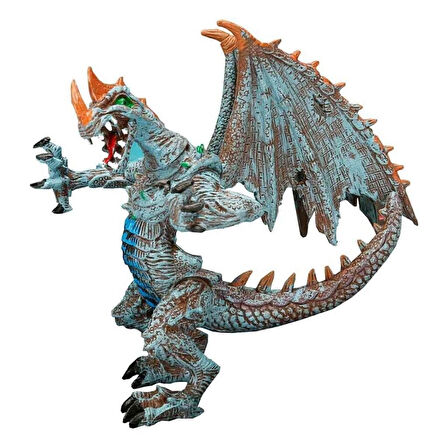 Standlı Ejderha Figürü  13 cm - Mavi