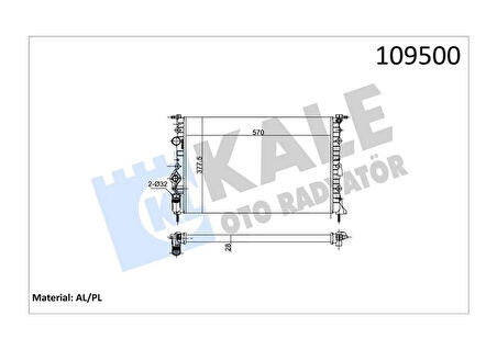 RADYATÖR MEGANE 1.6I-2.0I 1996-1999 -2.0I 1999SCENIC 1 1.9DTI-DCI 1999-2003 KLİMASIZ MEK 570X358X22 7702258283 7700838135 7700437266