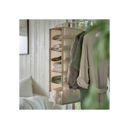 Bölmeli düzenleyici, bej, 22x34x80 cm