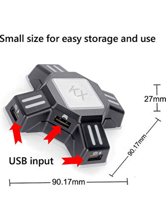 Kx Xbox  Ps4 Ps3 Oyun Denetleyicisini Klavye ve Fare Çevirici