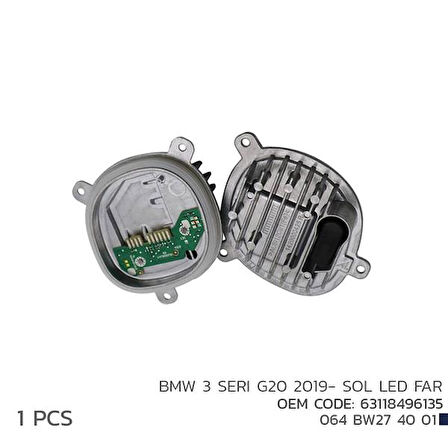 BMW 3 SERI G20 2019- SOL LED FAR MODÜL 63118496135 63118496135