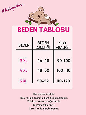 Kalpli Çiçek Desenli Büyük Beden Kadın Uzun Kol Pijama Takımı -  %100 Pamuk Penye Mevsimlik 3 Düğmel