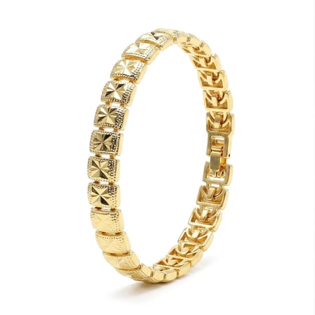 💎 Premium Şık ve Parlak Stella 24K Gold Kaplama 8 mm Kadın Bijuteri Bileklik 3183KBV5D1 (~18cm)