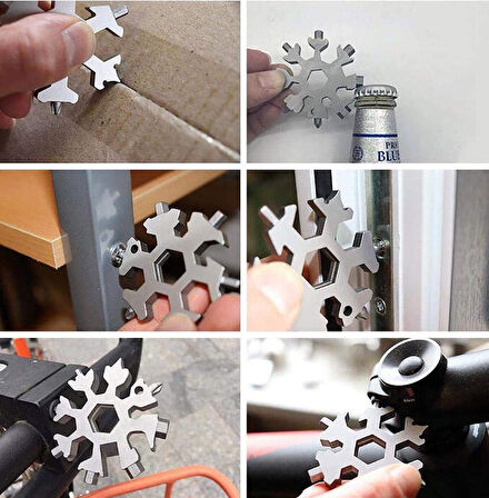 Kar Tanesi Çok Amaçlı Anahtarlık Açacak