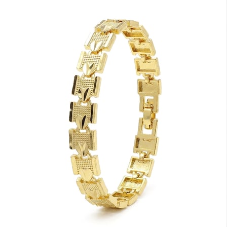 💎 Premium Şık ve Parlak Regalia 24K Gold Kaplama 8 mm Kadın Bijuteri Bileklik 3183KBV5D12 (~18cm)