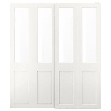 Sürgü kapak, cam-beyaz, 200x236 cm