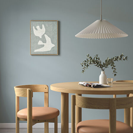 Çerçeveli resim, çok renkli, 40x50 cm, iki kuş, meşe görünüm