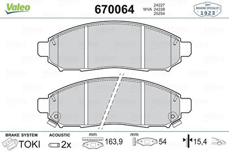 FREN BALATASI ÖN RENAULT KOLEOS 2008 NISSAN NAVARA 2.5L YD25DDTI D40 4X2 4X4 10- / PATHFINDER 2.5L YD25DDTI DCI R51 17MM 410603072R 41060CC090 D1060EJ20A