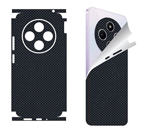 Tecno Spark 20 Pro Plus için uyumlu 360 full arka ve yan kaplama koruma sticker -Karbon