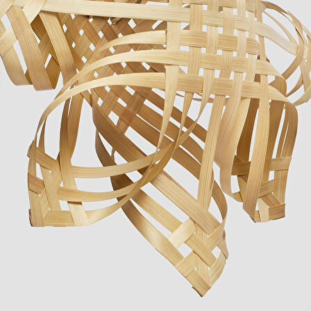 Abajur başlığı, bambu, 35 cm