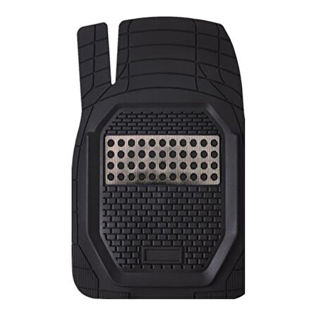 KNK PASPAS HASIRLI PLUS KULAKLI PASPAS KROMLU SİYAH KROM KIRMIZI ÖN : 73CMX51CM ARKA: 48CMX50CM