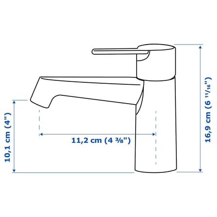 Lavabo Bataryası, Krom Kaplama, 17 cm
