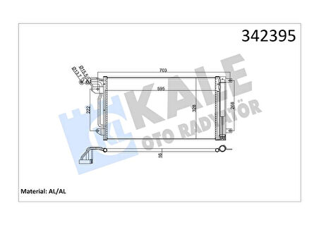 KLİMA KONDENSERİ VW POLO-AUDI A1-A1 SPORTBACK-SEAT IBIZA 5-TOLEDO 4 AL-AL 6R0820411D 6R0820411 6R0820411H