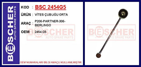 VİTES ÇUBUĞU ORTA P206-PARTNER-306-BERLINGO 2454 G5