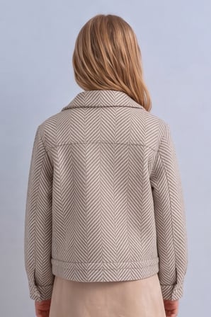 Kız Çocuk Ceket Uzun Kollu Kışlık Düğme Kapamalı